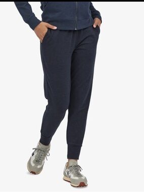 Patagonia Women's Ahnya Organic Cotton Jogger Pants - Smolder Blue Size L